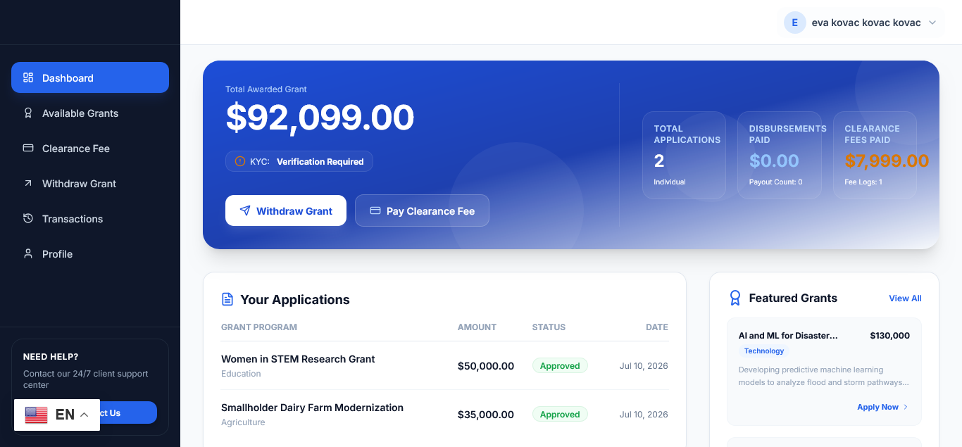 GrantFlow Pro – Grant Management Laravel Script PHP script