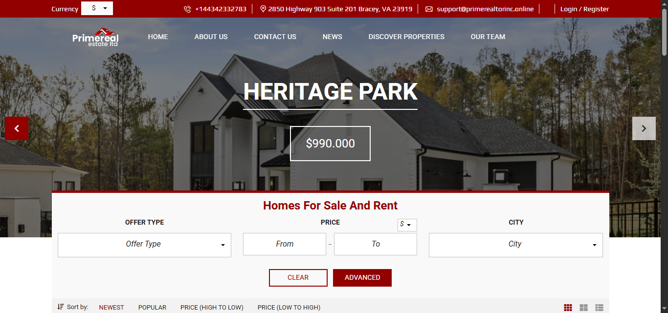 HomeVista Pro – Modern Real Estate Portal for Buying, Selling and Renting Properties PHP script