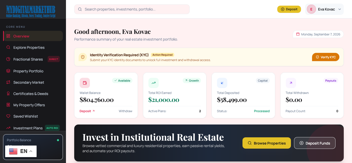 EstateVest Pro – Real Estate Investment Script PHP script